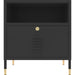 Metal Night Stand 1 Drawer 450x350x500mm Black |  HMA03B Makfry