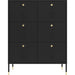 Metal Storage Cabinet 6 Drawers 800x400x1015mm Black |  HMA13 Makfry