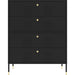 Metal Storage Cabinet 4 Drawers 800x400x1015mm Black |  HMA14 Makfry