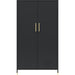 Commercial Steel Black Storage Cabinet 2 Doors 3 Shelves 800x400x1440mm Black |  HMA17 Makfry