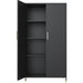 Commercial Steel Black Storage Cabinet 2 Doors 3 Shelves 800x400x1440mm Black |  HMA17 Makfry