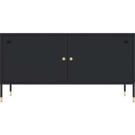Metal TV Stand 2 Doors 1160x400x590mm Black |  HMA20 Makfry