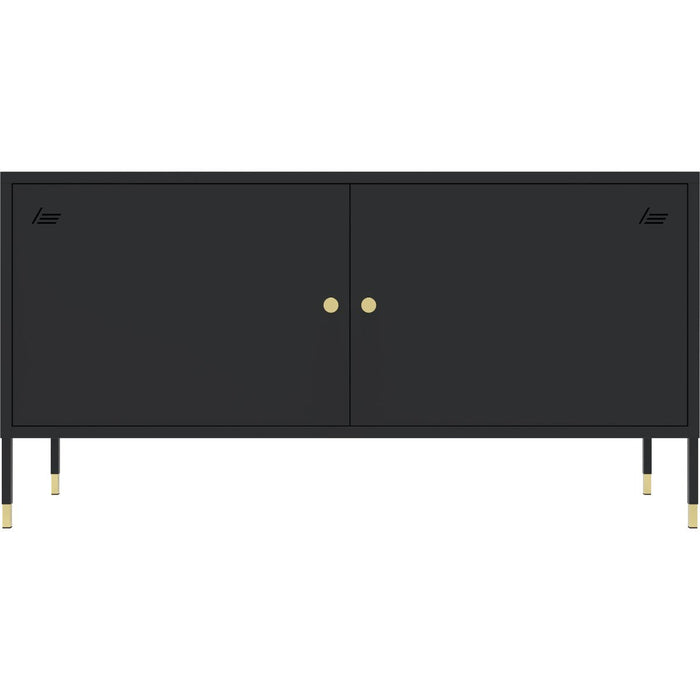Metal TV Stand 2 Doors 1160x400x590mm Black |  HMA20 Makfry