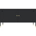 Metal TV Stand 2 Doors 1160x400x590mm Black |  HMA20 Makfry