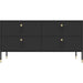 Metal TV Stand 4 Drawers 1160x400x590mm Black |  HMA21 Makfry