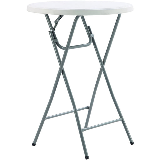 Folding Bar Table White Plastic Ø81cm |  HQXY81 Makfry