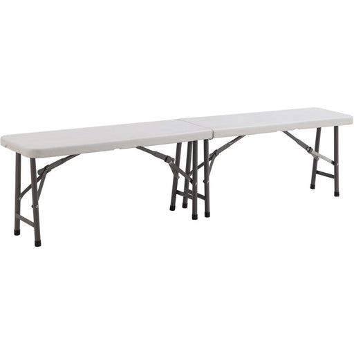Folding Banquet Bench Table 6ft White 1830x280x440mm |  HQZD183 Makfry