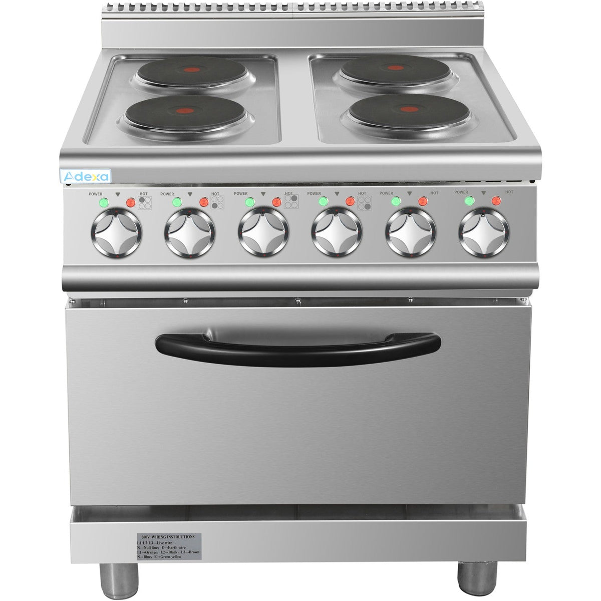 Commercial Electric Cooker 4 Burners With Electric Oven 8k W+4.8k W 70 ...