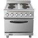 Commercial Electric Cooker 4 Burners With Electric Oven 8k W+4.8k W 700mm Depth | Hrq712 A Makfry