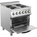 Commercial Electric Cooker 4 Burners With Electric Oven 8k W+4.8k W 700mm Depth | Hrq712 A Makfry