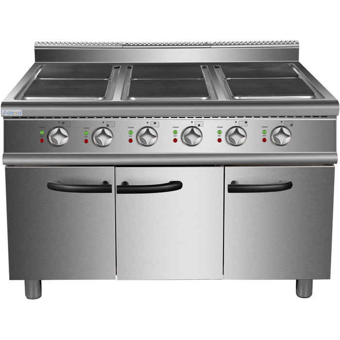B Grade Commercial Electric Cooker 6 Square Burners With Cabinet Base 900mm Depth | Hsq962 C B Grade Makfry