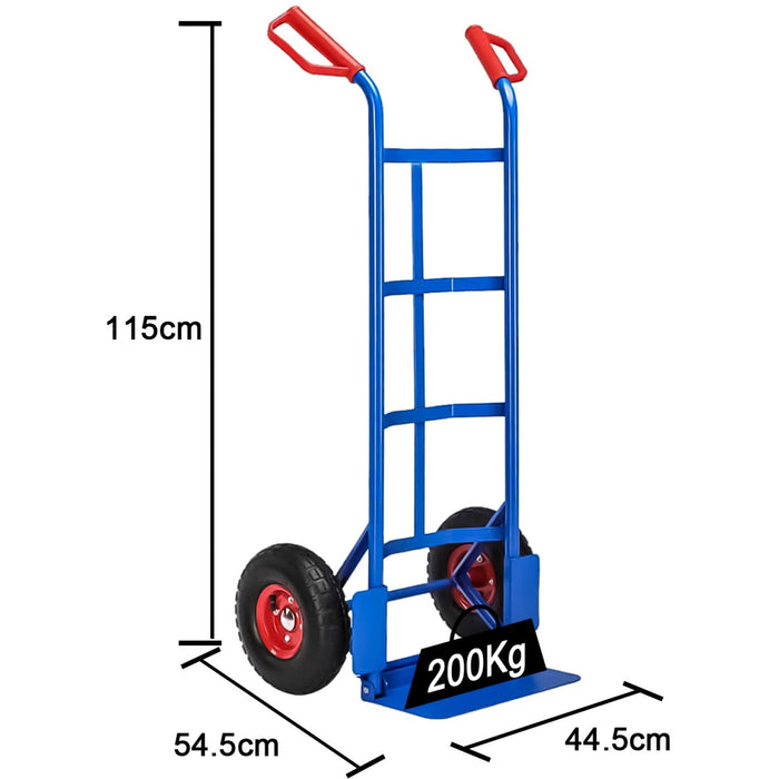 Heavy Duty Sack Truck 200kg Capacity 445x545x1150mm |  HT1861 Makfry
