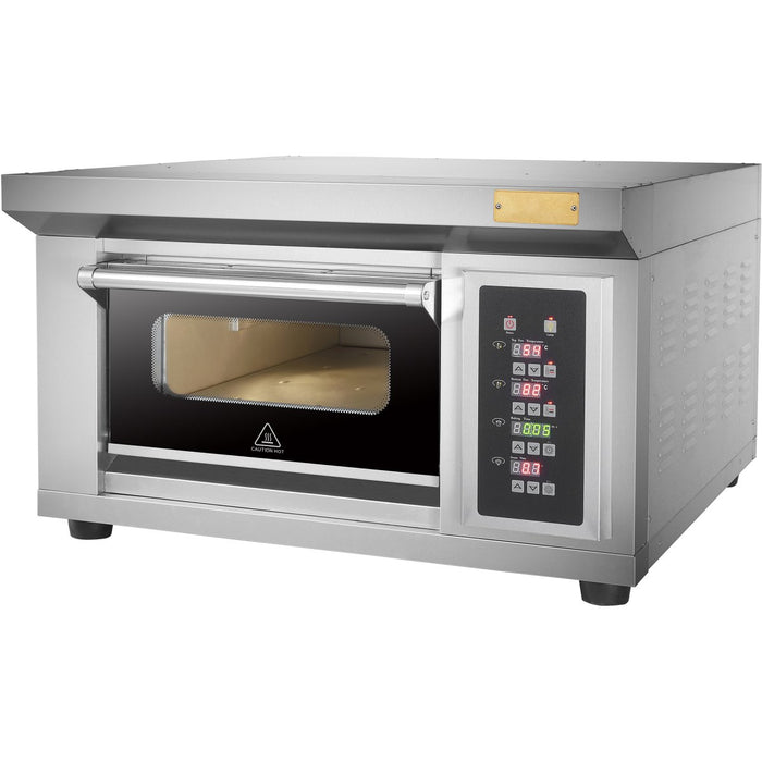 Bakery oven Electric 1 chamber 2 x 400x600mm trays 400°C Digital controls 6.6kW 220V |  HTD20KI