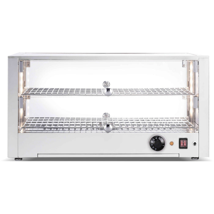 B GRADE 2 Tier Heated Display Case 80 Litres Countertop |  HW80 B GRADE