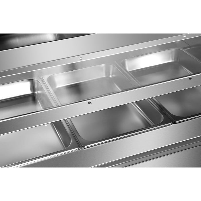Commercial Two Tier Heated Showcase Food And Chicken Warmer 1200x760x860mm Countertop Dry Heat And Wet Heat |  Hw6 Pb Makfry