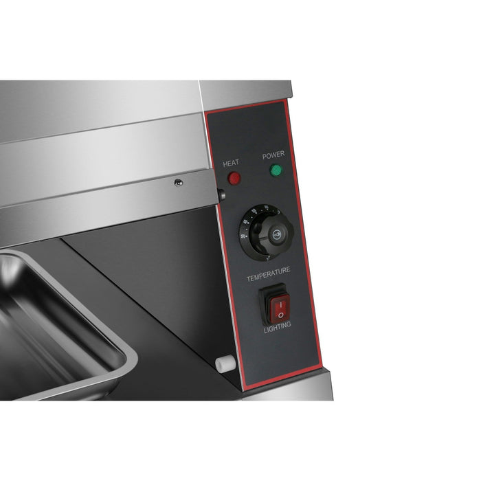 Commercial Two Tier Heated Showcase Food And Chicken Warmer 1500x760x860mm Countertop Dry Heat And Wet Heat | Hw6 P Makfry
