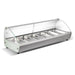 Countertop Curved Front Heated Display Case 6x Gn1/3 Stainless Steel | Hw6 Ss Makfry