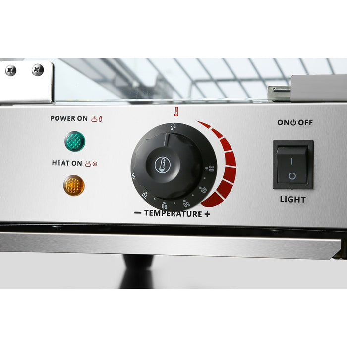 Commercial Hot Display Food Warmer Countertop 3 Shelves 900x455x580mm | Hw863 Makfry