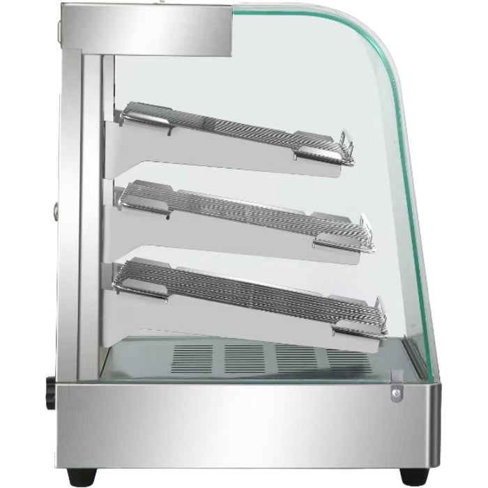 Commercial Hot Display Food Warmer Countertop 3 Shelves 650x455x580mm |  Hw862 Makfry