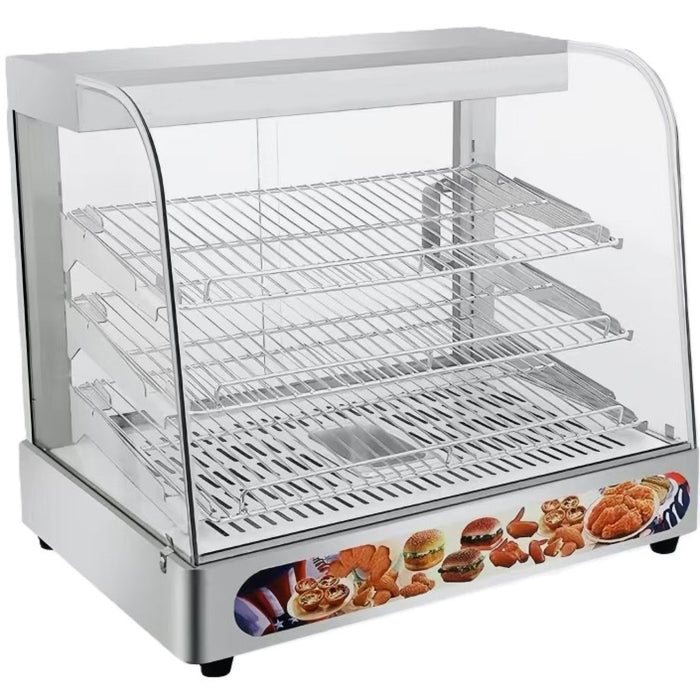 Commercial Hot Display Food Warmer Countertop 3 Shelves 650x455x580mm |  Hw862 Makfry