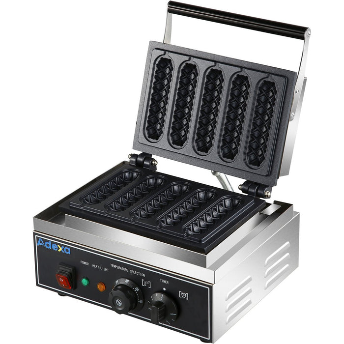 Commercial Corn Dog Waffle Maker 1.55kW 5 waffles Countertop |  HX117 Makfry