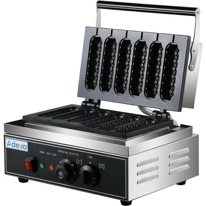 Commercial Corn Dog Waffle Maker 1.6kW 6 waffles Countertop |  HX119 Makfry