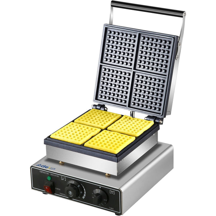 Commercial Waffle maker Mini Squares 2.2kW 4 Waffles |  HX2206 Makfry
