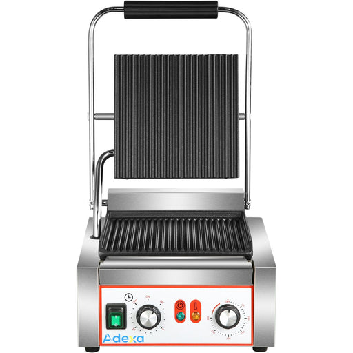 Heavy Duty Panini Contact grill Ribbed Single 1.8W |  HXPG811A Makfry