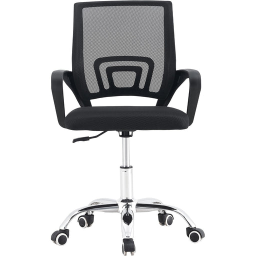 Mesh Office Desk Chair Black & Chrome |  HY520M Makfry