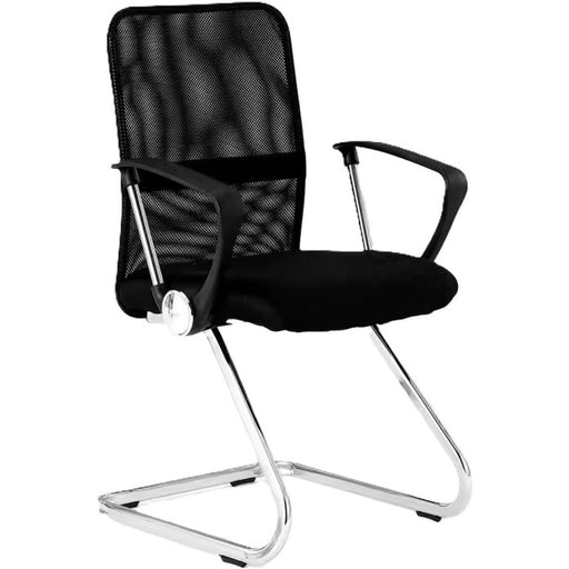 Mesh Office Chair Black & Chrome 460x445x900mm |  HY528GBLACK Makfry