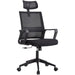 Mesh Office Chair with Headrest Black |  HY695 Makfry