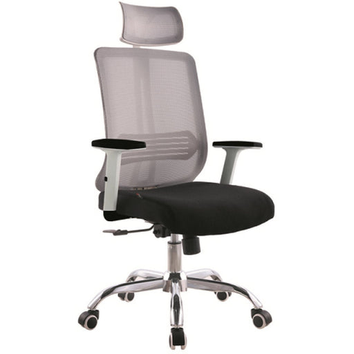 Mesh Office Chair with Headrest Black & Grey |  HY803 Makfry