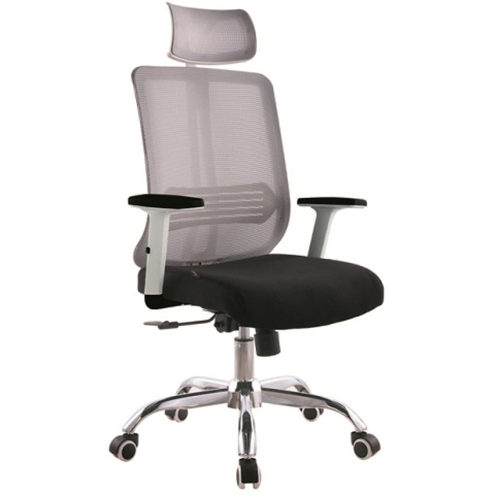 B GRADE Mesh Office Chair with Headrest Black & Grey |  HY803 B GRADE Makfry