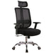 Mesh Office Chair with Headrest Black & Chrome |  HY8031 Makfry