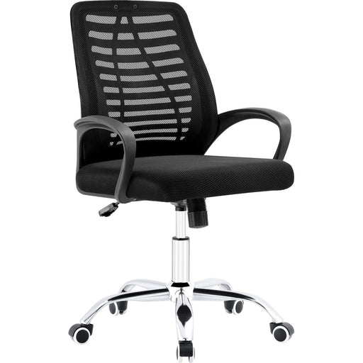 Mesh Office Chair Black & Chrome |  HY806 Makfry