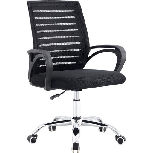 Mesh Office Chair Black & Chrome |  HY807 Makfry