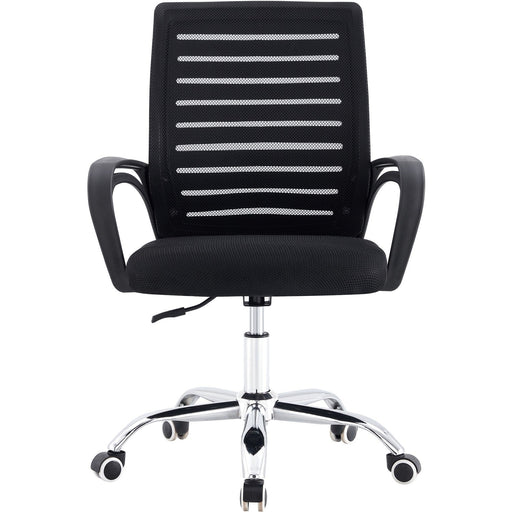 Mesh Office Chair Black & Chrome |  HY807 Makfry
