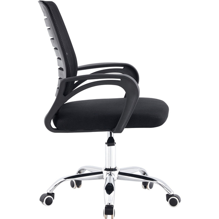Mesh Office Chair Black & Chrome |  HY807 Makfry