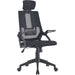 Mesh Office Chair with Headrest Black |  HY808 Makfry