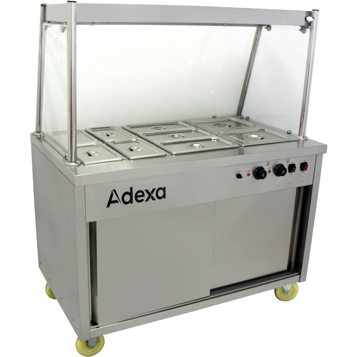 Mobile Food Service Counter with Bain Marie Top and Hot Cupboard |  HYH3WS