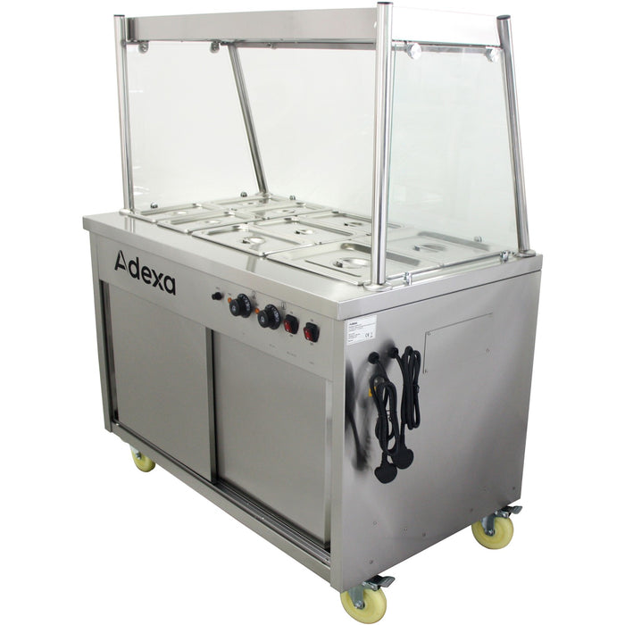 Mobile Food Service Counter with Bain Marie Top and Hot Cupboard |  HYH3WS