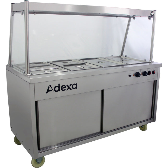 Mobile Food Service Counter with Bain Marie Top and Hot Cupboard |  HYH4WS