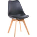 B GRADE Bistro Dining Chair PP Seat with Beech Wood Legs Black |  HYL053D1 B GRADE Makfry