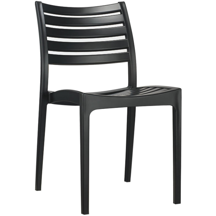 Bistro Dining Chair Plastic Black Indoors & Outdoors |  HYPP02 Makfry