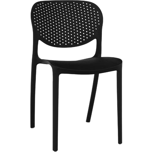 Bistro Dining Chair Plastic Black Indoors & Outdoors |  HYPP05 Makfry