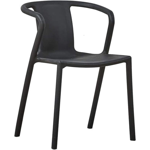 Bistro Dining Chair Plastic Black Indoors & Outdoors |  HYPP08 Makfry