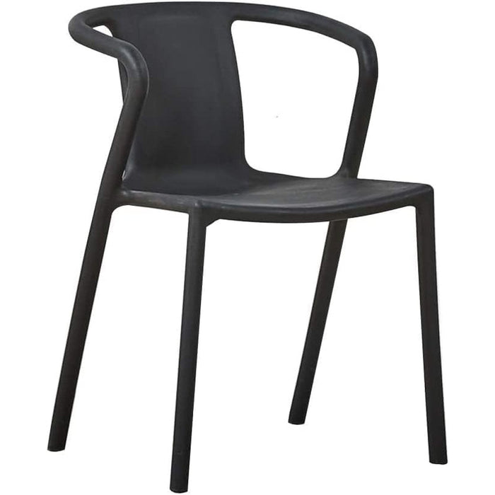 Bistro Dining Chair Plastic Black Indoors & Outdoors |  HYPP08 Makfry