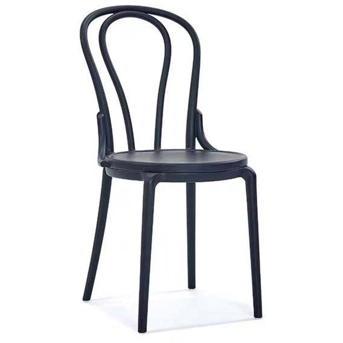 Bistro Dining Chair Curved Back PP Black |  HYPP11A