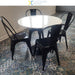 Bistro Dining Chair Steel Black Indoors |  HYX5031 Makfry