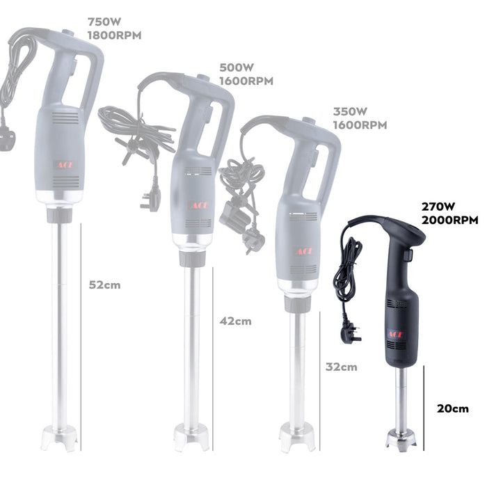 Commercial Handheld Stick Blender 200mm Shaft 270W Canmac Catering Equipment